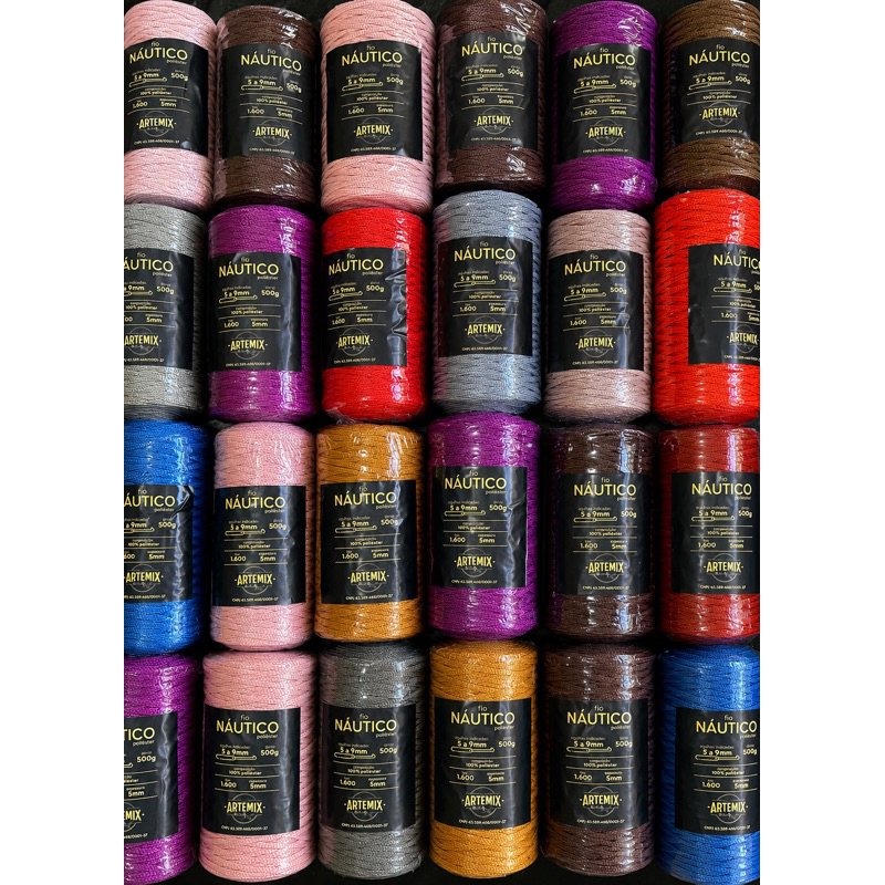 Fio Náutico de Poliester 500g cores variadas