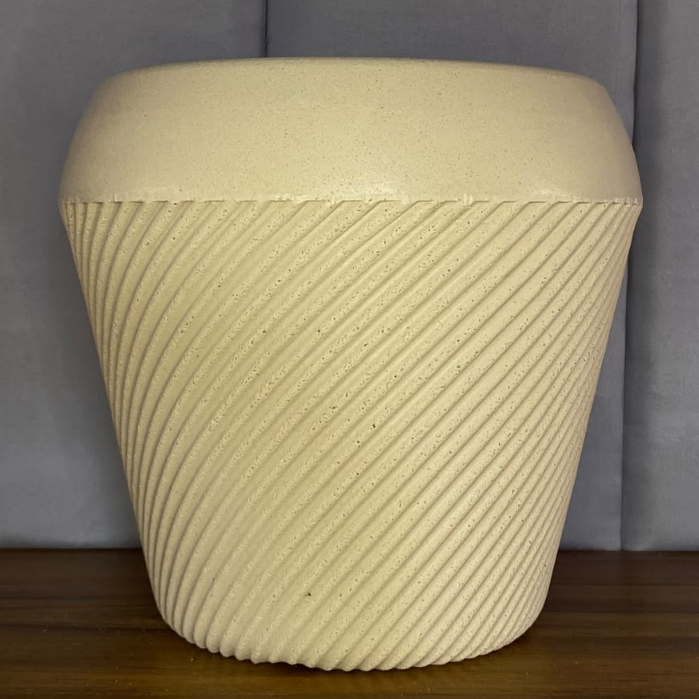 Vaso Plantas Decorativo Cachepot Bojo Egípcio Polietileno 25x22cm