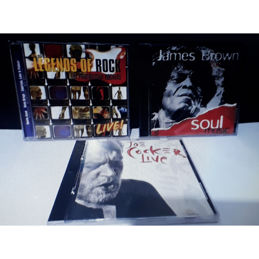 Lote 3 Cds James Brown / Joe Cocker E Legends Of Rock