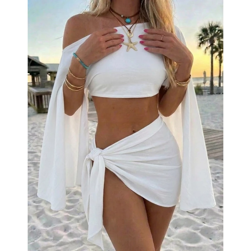 Conjunto de Saída de Praia Feminino com Saia — foto 6