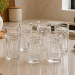 Jogo De 6 Copos Altos Em Vidro 360ml - L'hermitage Palace