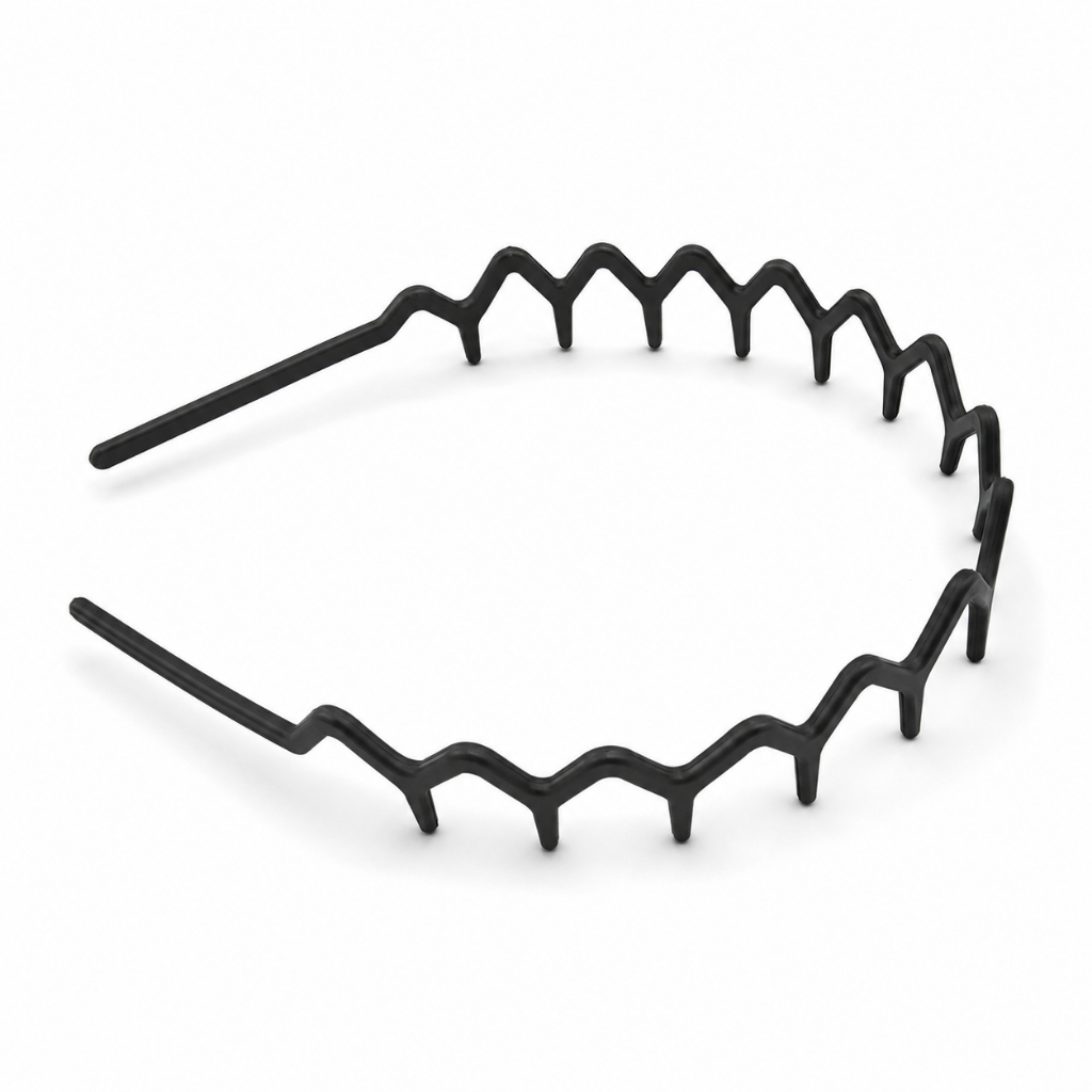 Tiara de Dentes Ondulada Antiderrapante Arco de Cabelo Prende Franja Skincare Maquiagem Zalike