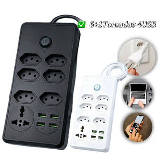 Régua Filtro de Linha com 4 Tomadas Extensão Elétrica 3 USB Bivolt 10A 110v/220v Cabo de …