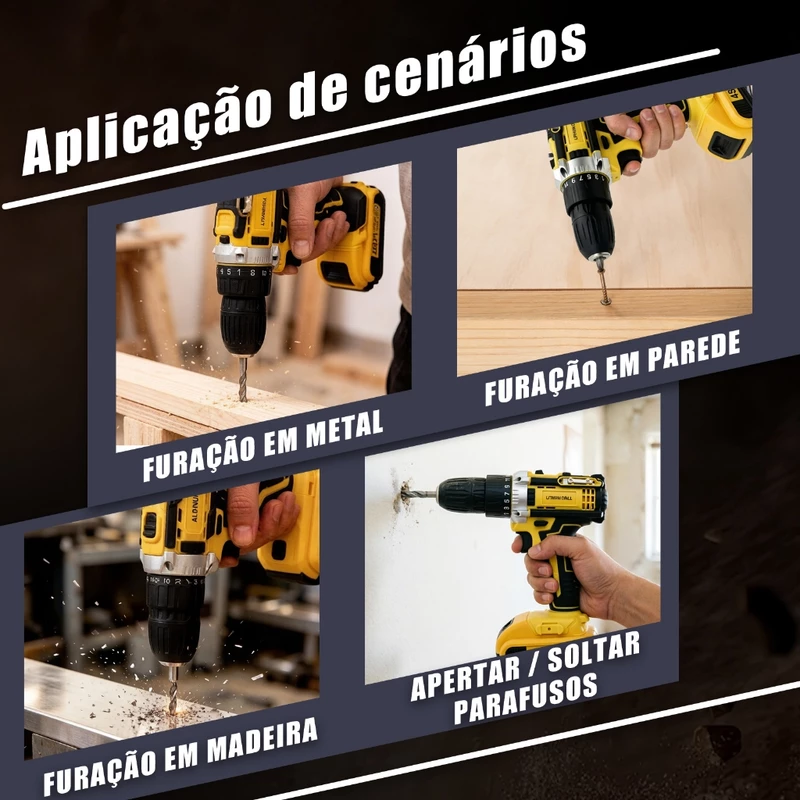 Parafusadeira e Furadeira Sem Fio 48V com Dupla Bateria — foto 5