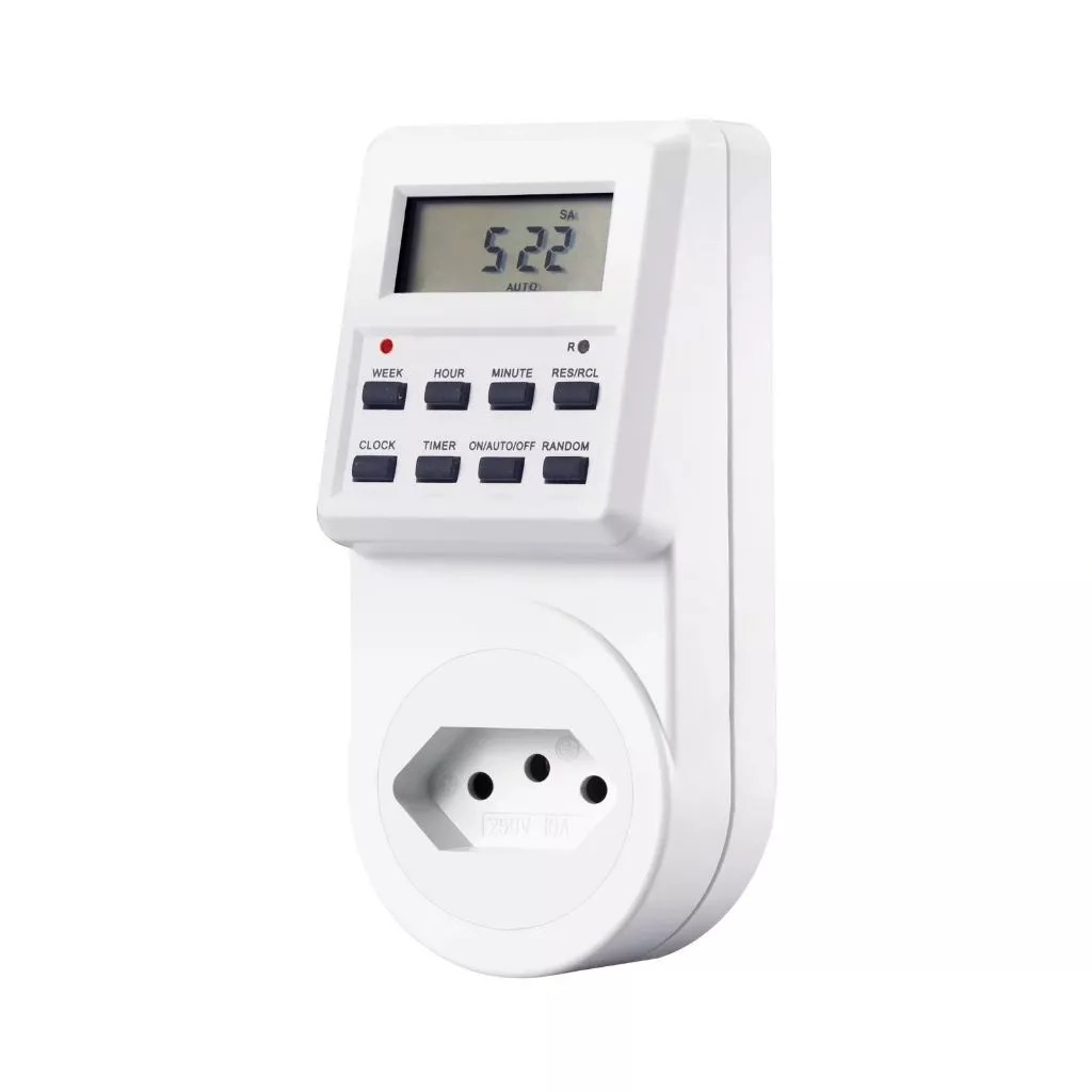 Timer Temporizador Digital Tomada Bivolt Liga Desliga Automático Programador Irrigação Iluminação Bivolt ULT-1688