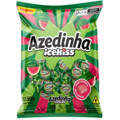 Balas Azedinhas Mastigáveis Icekiss Melancia 500g Cory