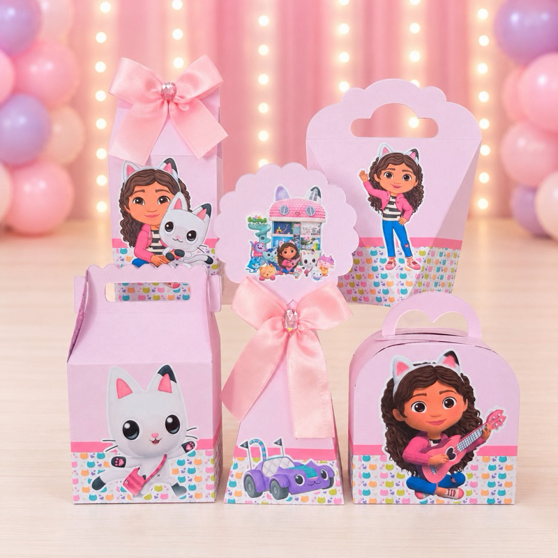 Kit Festa A Casa Magica Da Gabby Caixinhas para festa infantis lembrancinhas de aniversario mimos decoração personalizad