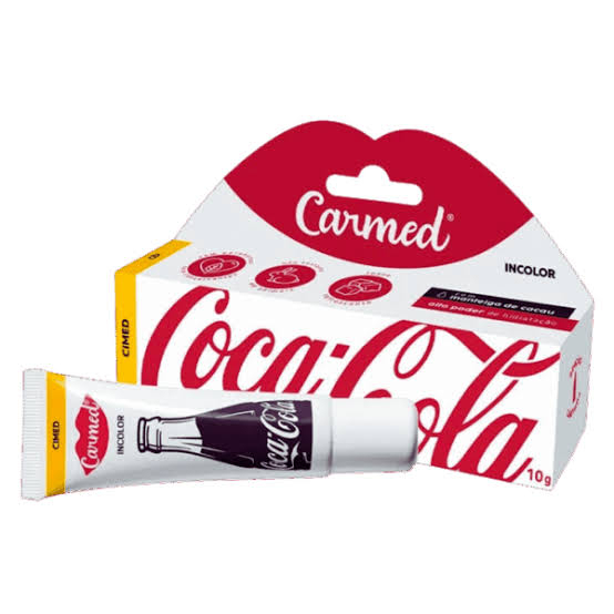 Carmed Coca-Cola Hidratante Labial Incolor Brilho Gloss 10g Cimed Original