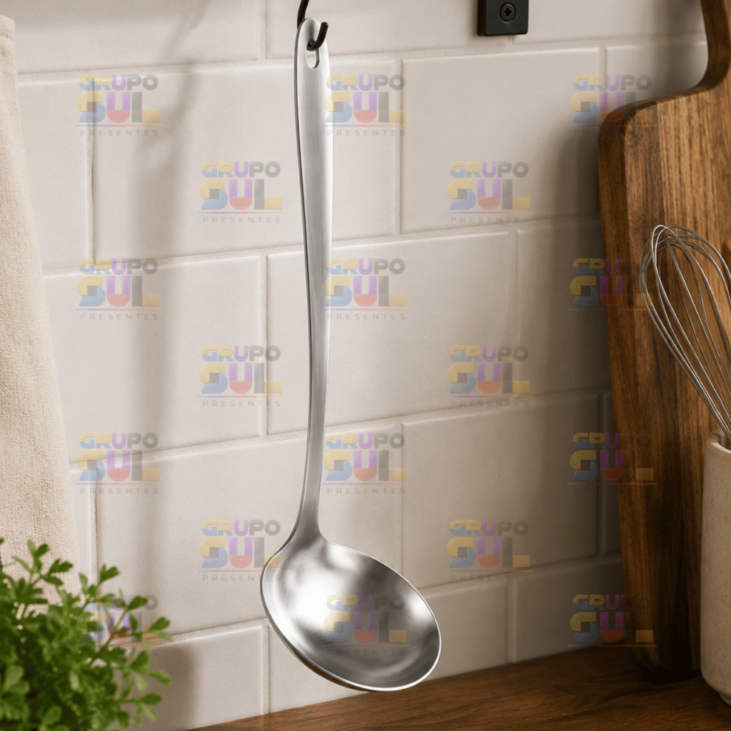 Concha Aço Inox Para Servir Feijão Molhos Caldos Sopas Cozinha