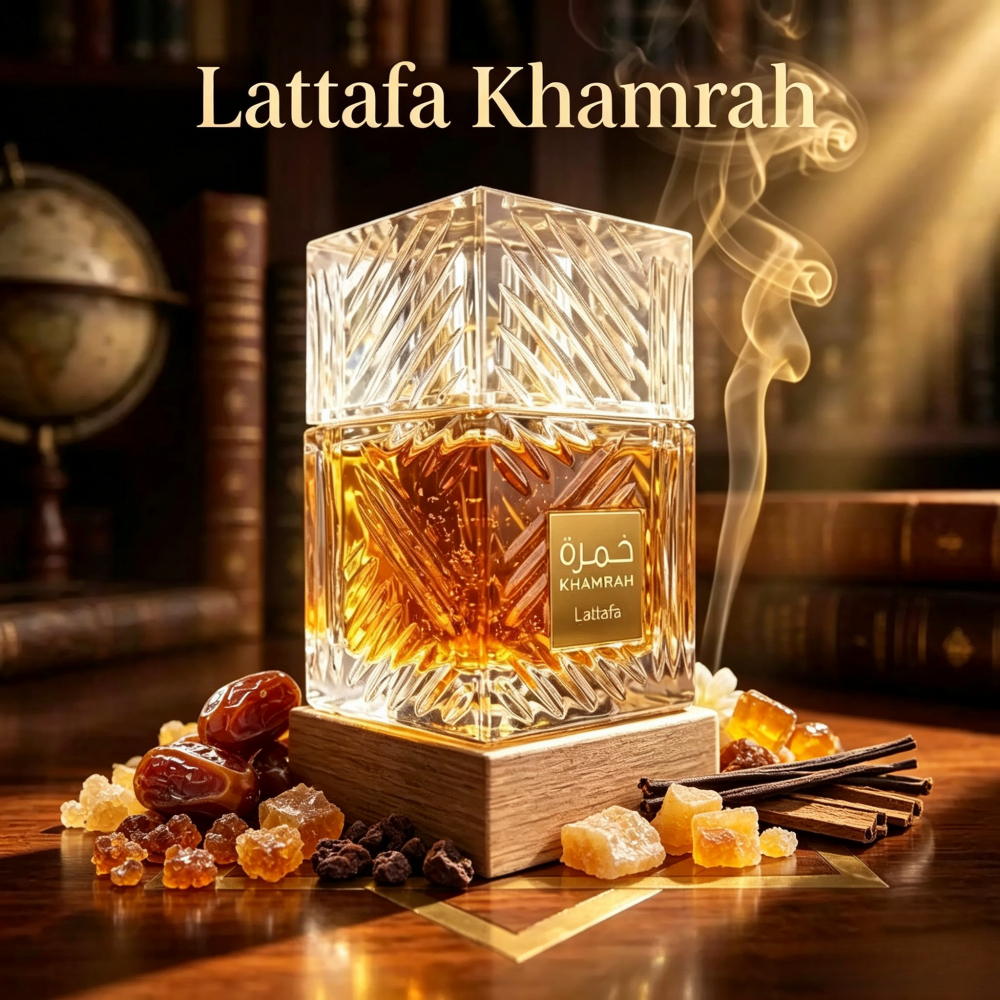 Perfume Árabe Lattafa Khamrah 100ml Eau de Parfum Original com Selo Presente para Namorado — R$ 145,00 em Shopee
