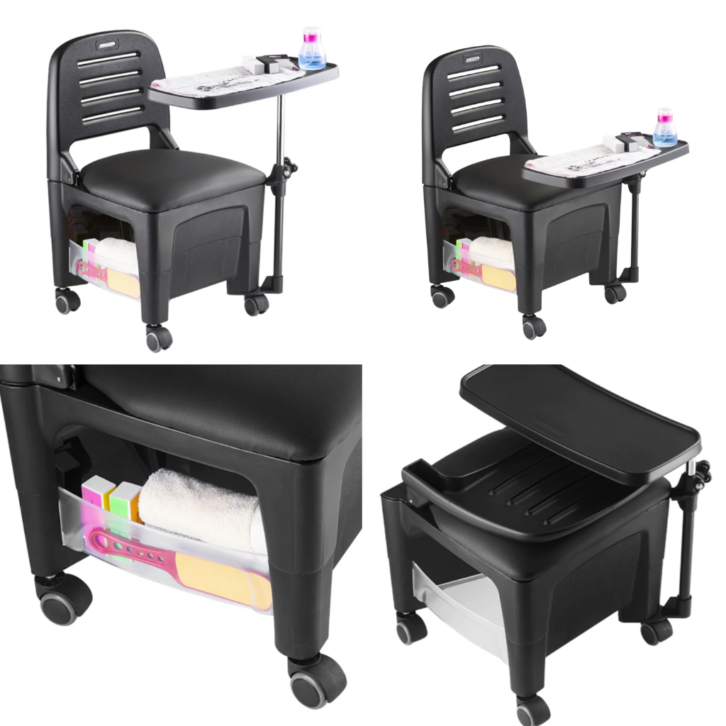 Cadeira Dompel Cirandinha Manicure Assento com Mesa Completa