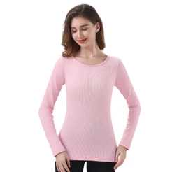 Z&D Lingerie Blusa Termica feminina Segunda Pele Térmica Manga Longa com Proteção tamanho único listrada lmny03