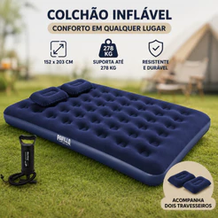 Colchão inflável de solteiro/casal, resistente, dimensões: 203*152cm/137*191cm/191*76cm/190*60cm
