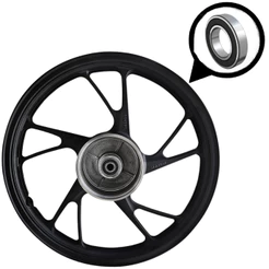 Roda Traseira Liga Leve Pe De Galinha Titan Fan 150 160 Tambor (lona) + Rolamentos