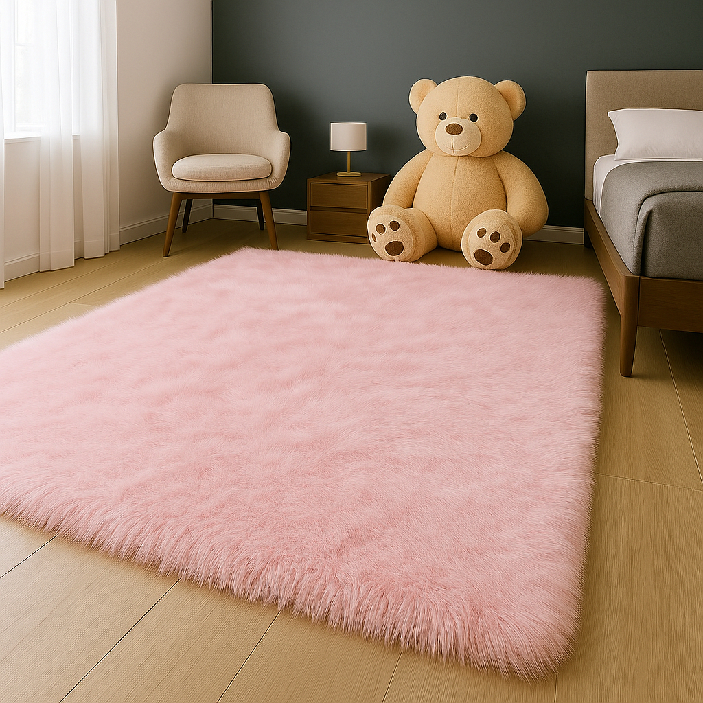 Tapete Peludo Felpudo 1,50 X 1,00 Várias Cores Para Sala E Quarto
