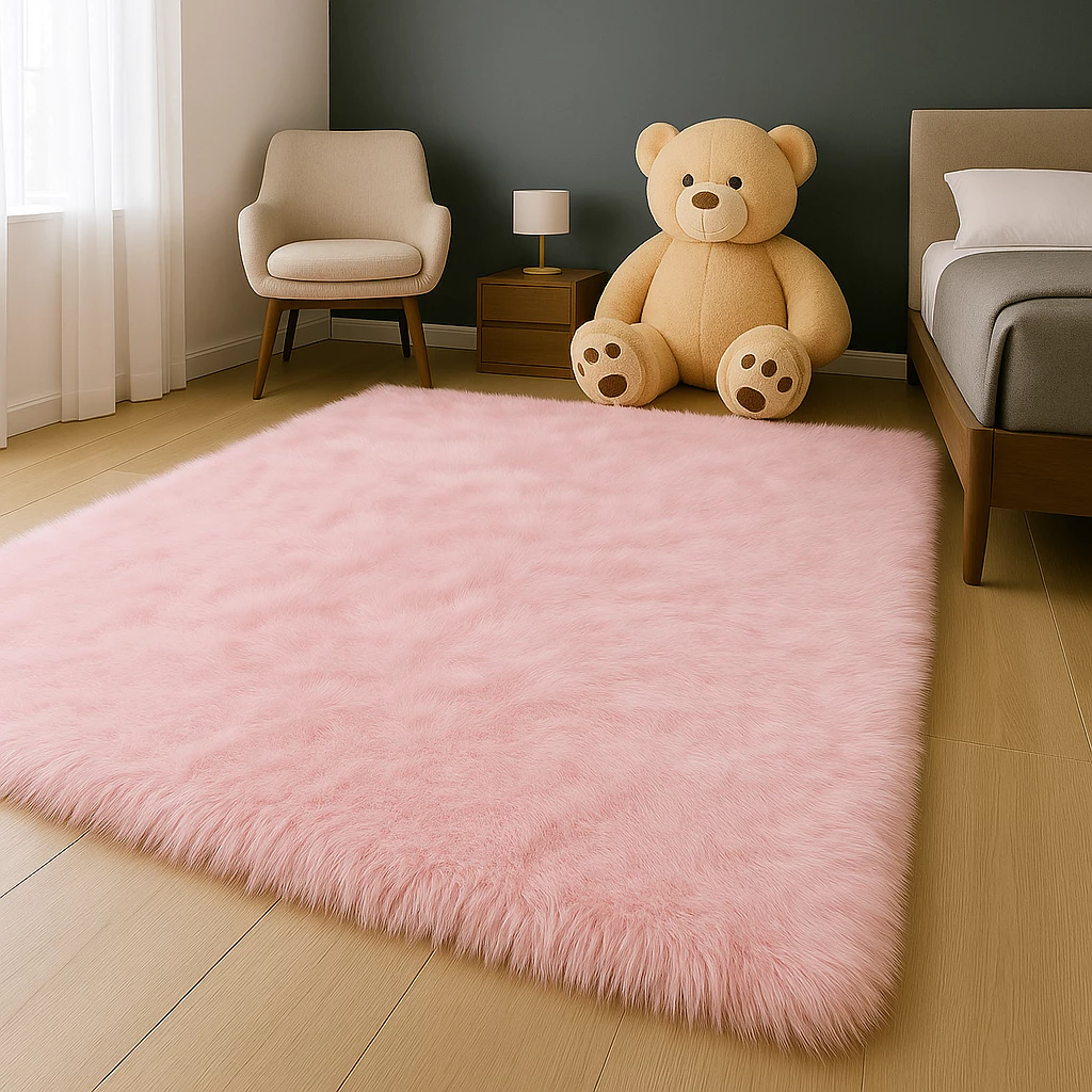 Tapete Peludo Felpudo 1,50 X 1,00 Várias Cores Para Sala E Quarto