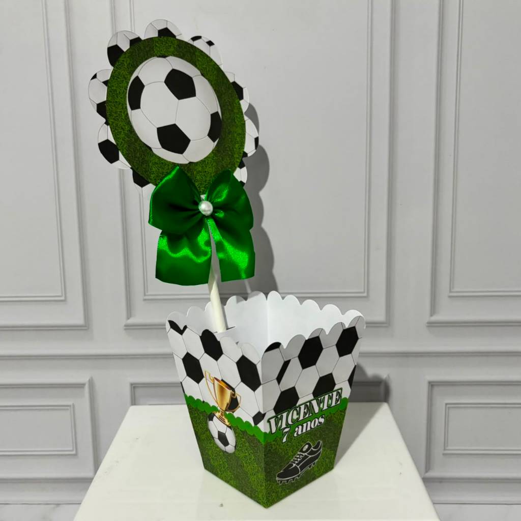 Detalhes do PEGUE E MONTE Centro de Mesa Pesonalizado FUTEBOL - Cachepô - Arranjo de Mesa - CENTRO DE MESA FUTEBOL