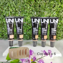 Base Líquida Matte Full Coverage Uni Makeup 30ml Alta Cobertura Secagem Rápida À Prova d'Água