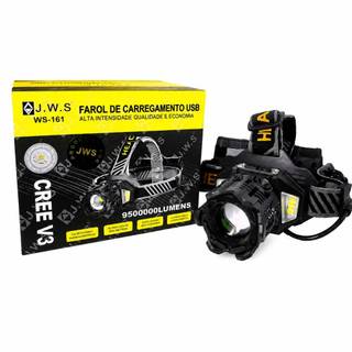 Lanterna De Cabeça Led V3 Usb Jws 3.000 Lumens A Mais Forte do mercado