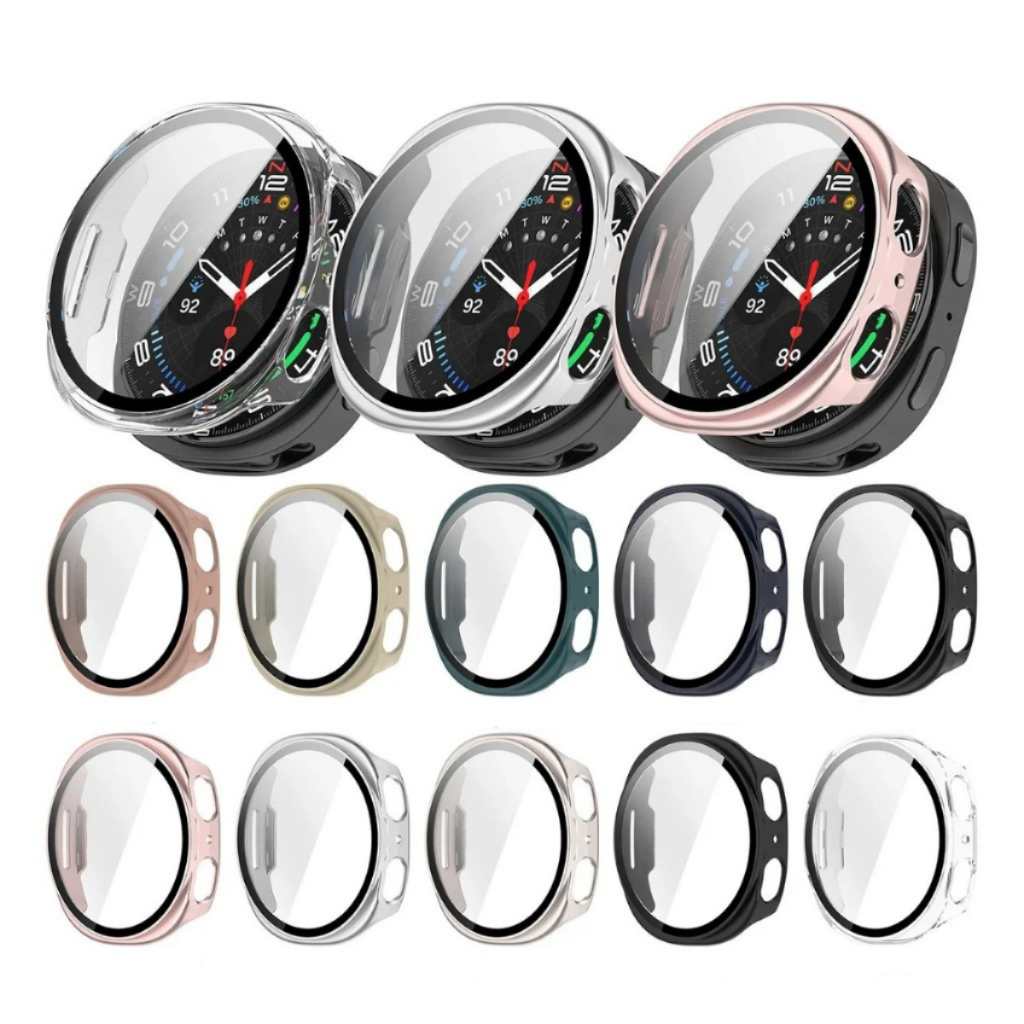 Capinha Case com Pelicula Para Samsung Galaxy Watch 8 44mm 40mm Relógio Smartwatch