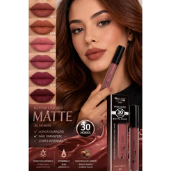 Batom Líquido Matte Max Love Longa Duração Matte Vinho Vermelho Marrom Nude Bordô Terroso Escolha os Tons
