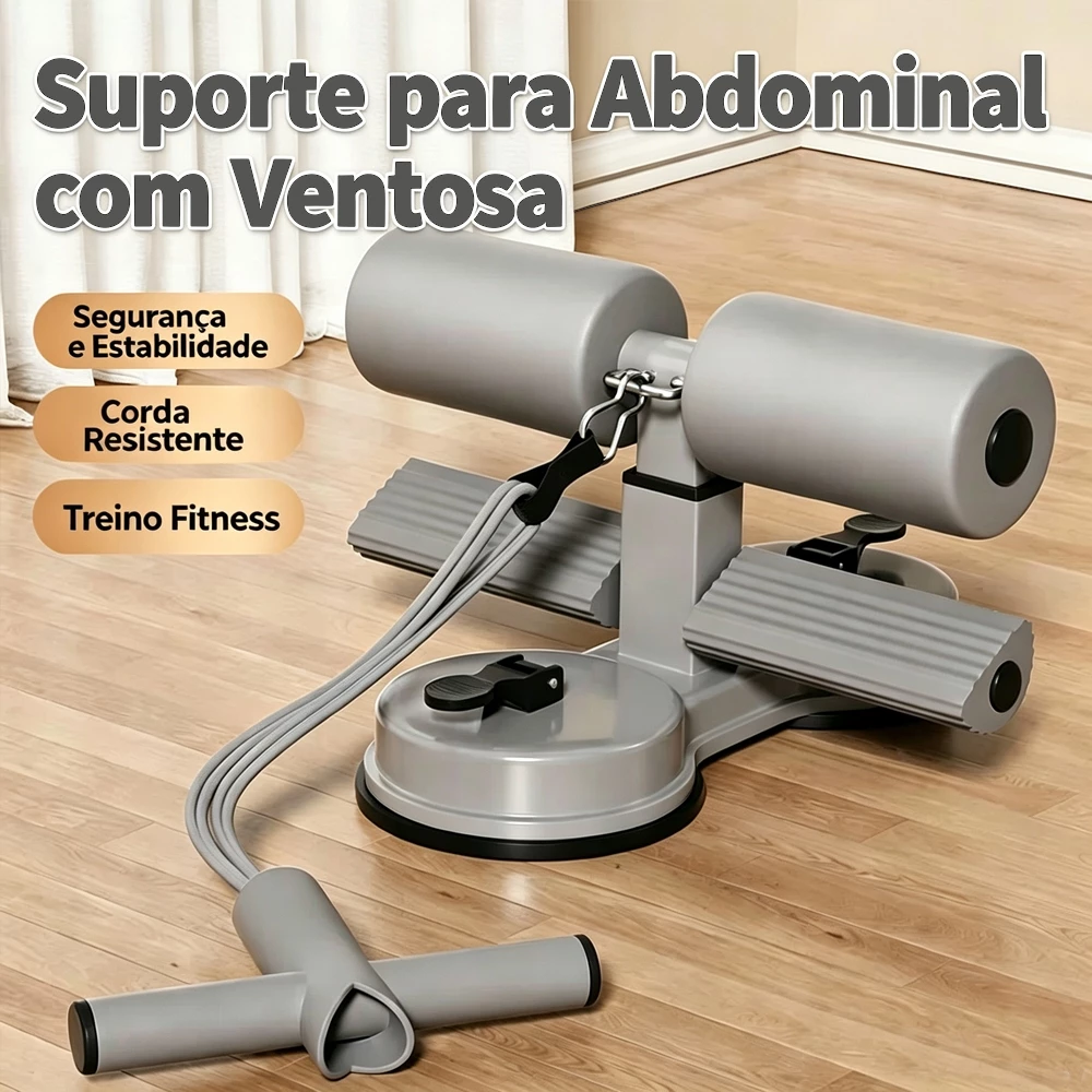 Suporte para Abdominal com Ventosa Forte Aparelho Auxiliar de Sit-Up Treino de Barriga Fitness Portátil para Academia em — imagem 1