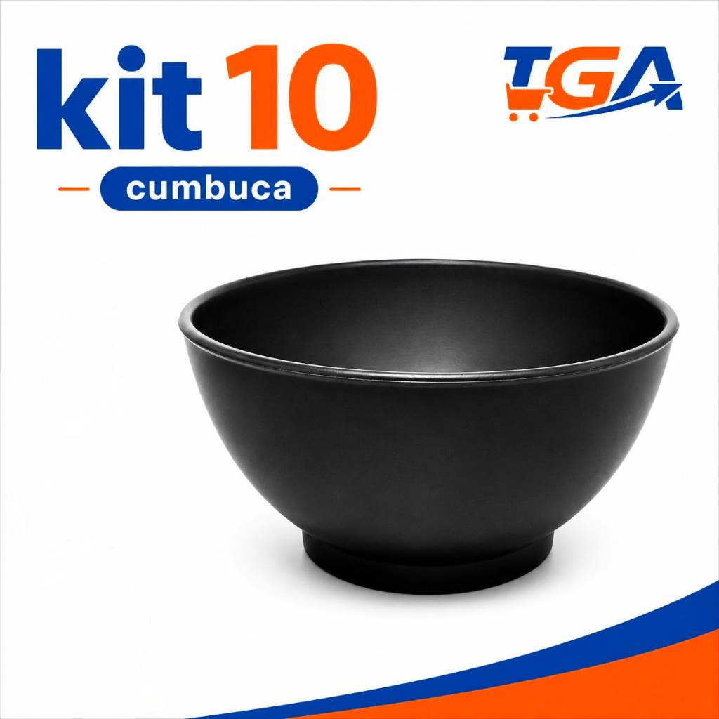 Kit Com 10 Potes Cozinha 800ml Cumbucas Bowls Plástico Açaí Sorvete Doce Salgado