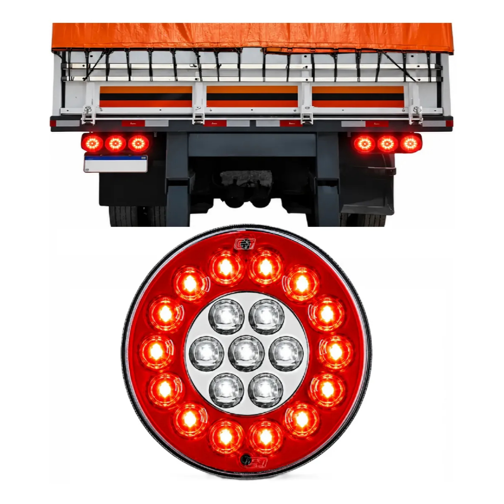 LANTERNA TRASEIRA MODULO MULTIFUNÇÃO 20 LED 3 FUNÇÕES BIVOLT UNIVERSAL