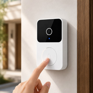 Campainha com Câmera Wi-Fi HD Sem Fio Recarregável Vídeo Porteiro Smart Visualize pelo Ce…