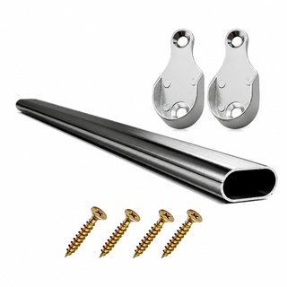 Tubo Cabideiro Oval Arara Para Guarda Roupas P M G Gg Xg