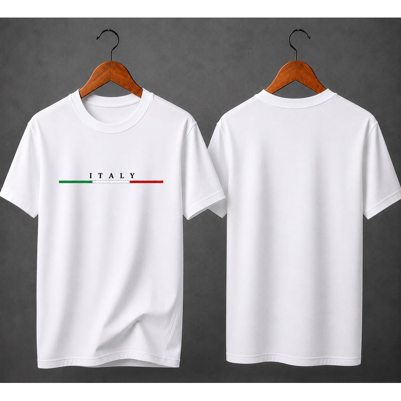 Camiseta Italy Minimalista Unissex – Estampa Itália Premium em Algodão – Diversas Cores