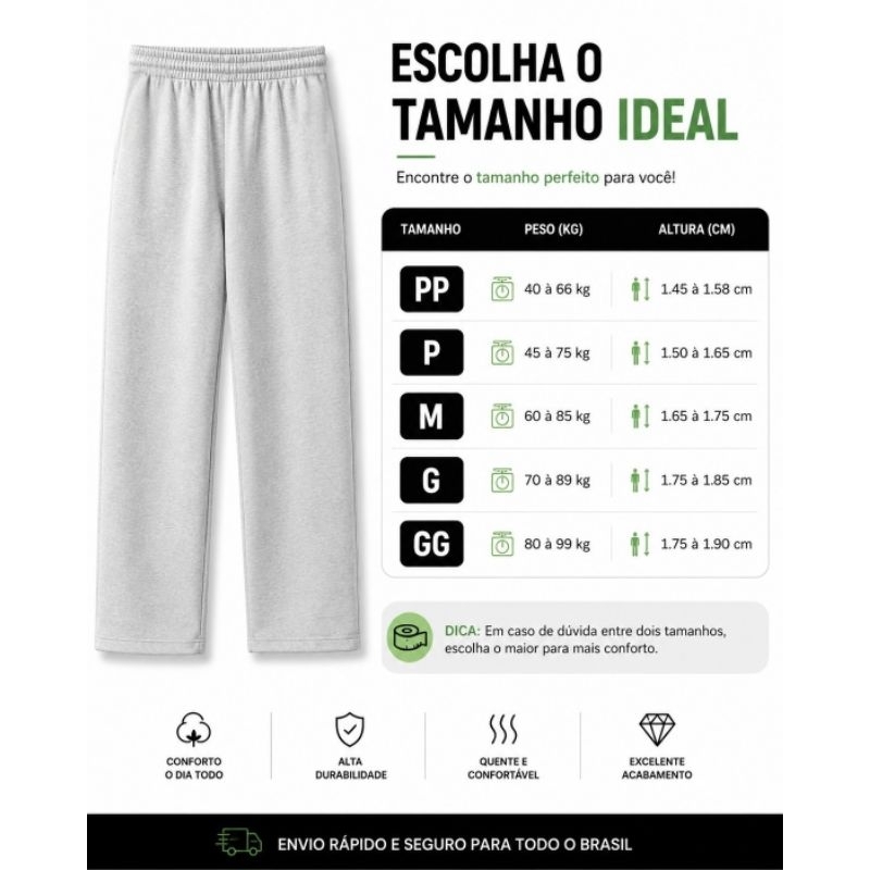 Calça de Moletom Careca Sem Bolso Sem Felpas Cinza Mescla Unissex | Barra Reta | Visita Presídio — imagem 2 de 2