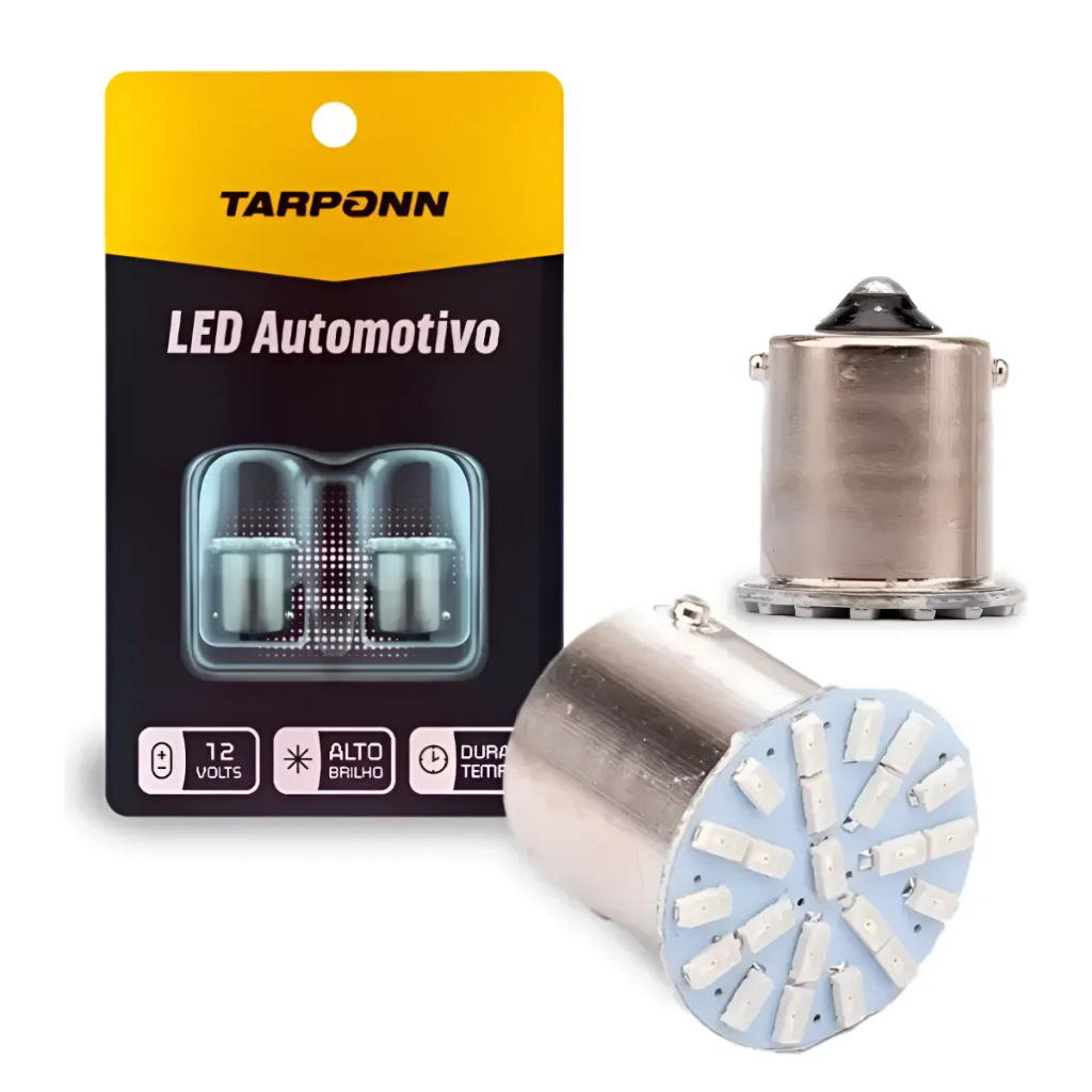 Par Lâmpada Led 67 Ba15s Luz De Freio Lanterna Luz De Ré Vermelha