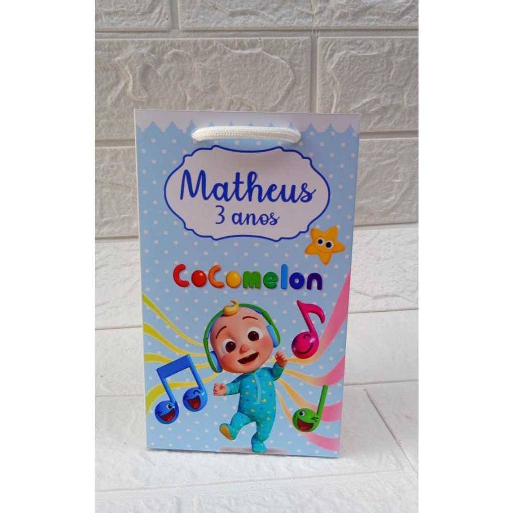 Sacolinha Surpresa Personalizada Cocomelon  Lembrancinha de Aniversário Festa Infantil