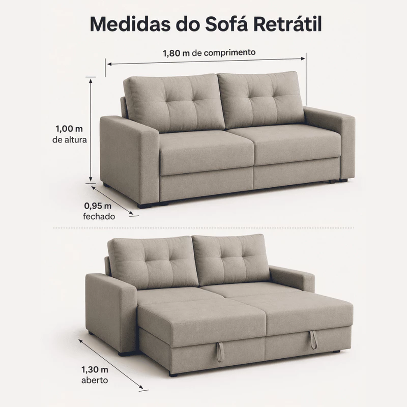 Capa de Sofá Retrátil 2 Lugares em Spandex — foto 4