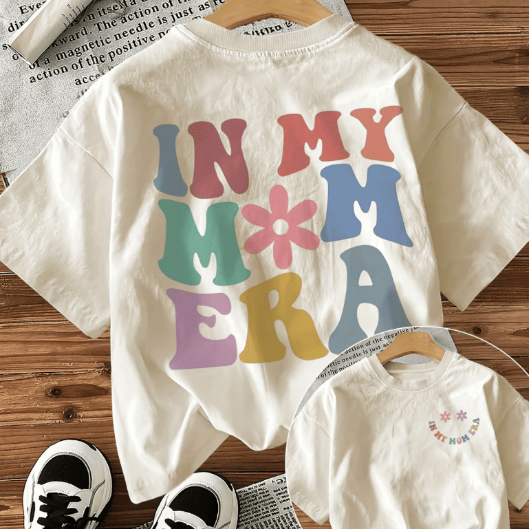Camiseta Blusa Feminina I Mom Era Mãe Estilosa Manga Curta T Shirt Tendencia Algodão Confortavel