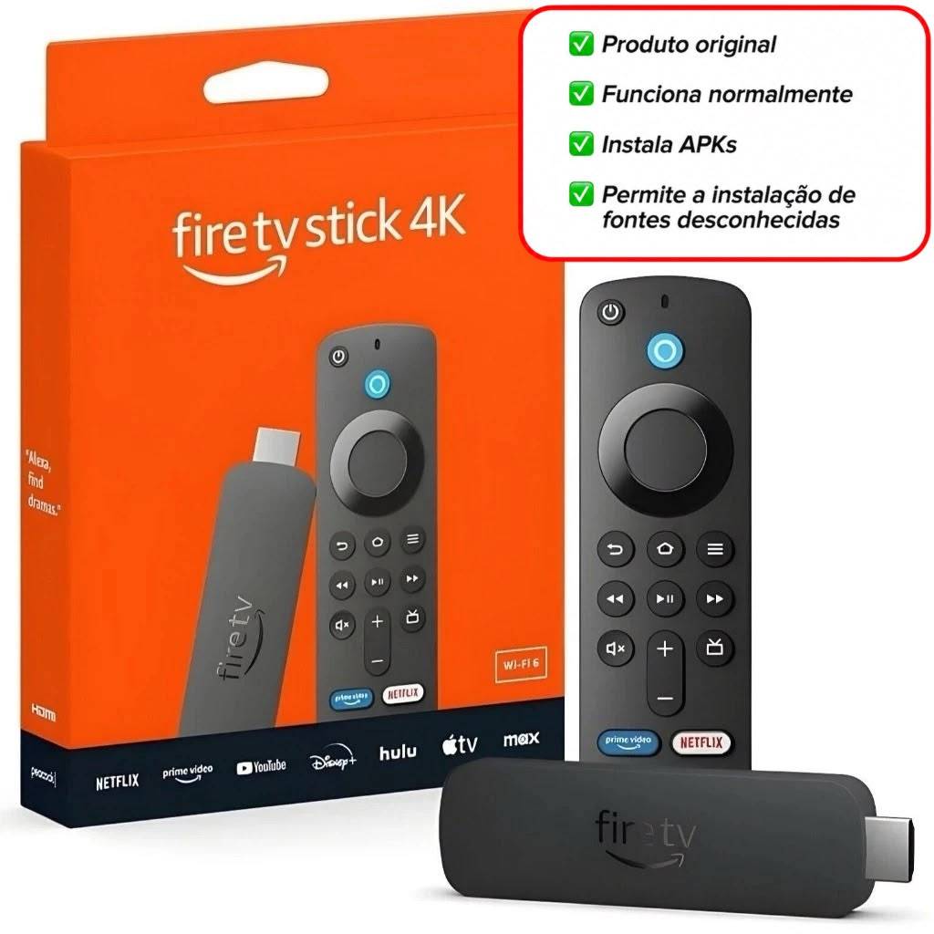 Amazon Fire TV Stick 4K 2ª Geração Wi-Fi 6 com Alexa | Streaming Ultra HD 4K Original