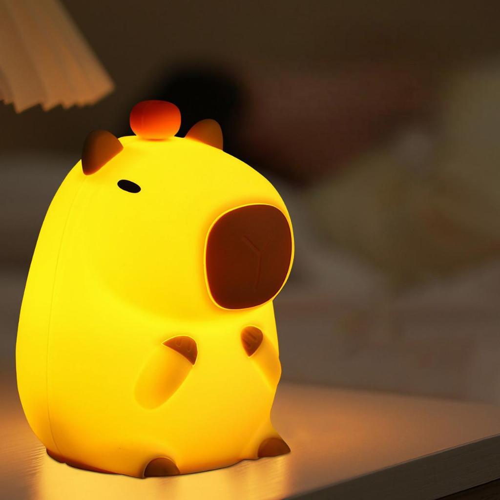 Abajur Capivara Newion NTD-106 Para Quarto Sala Cabeceira LED Recarregável USB-C