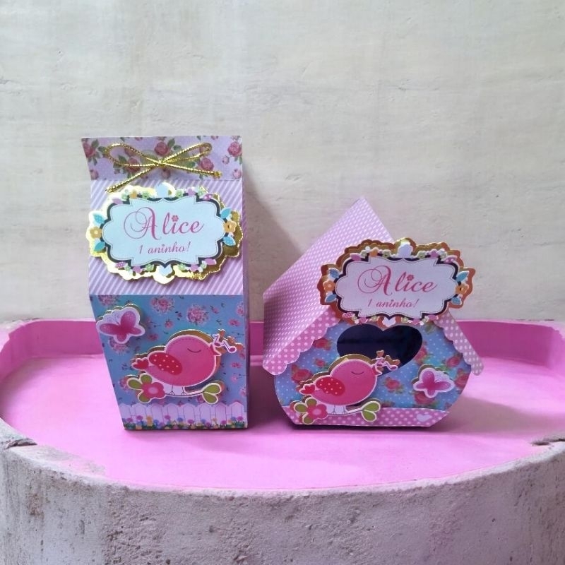 kit festa caixinhas personalizada - festa infantil jardim encantado - lembrancinhas aniversário infantil