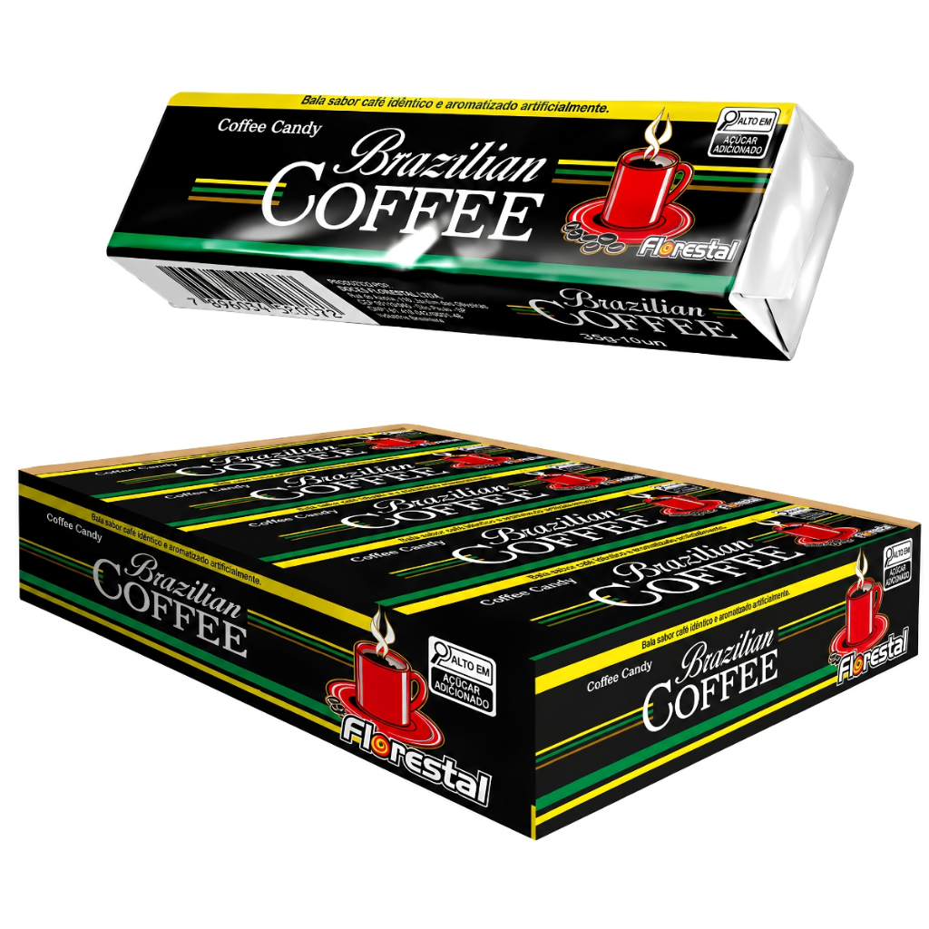 Balas Drops Brazilian Coffee C/10 Unidades Florestal
