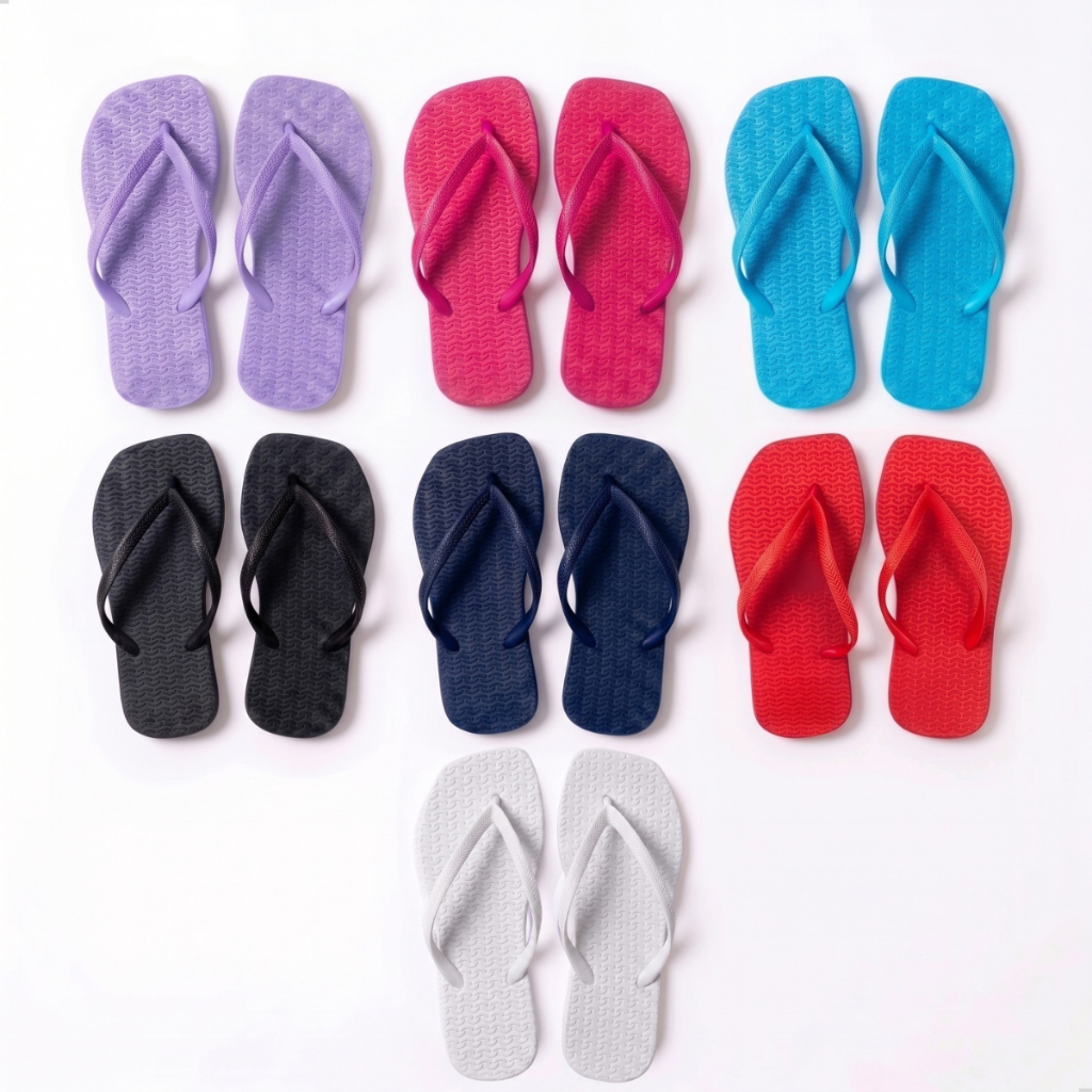 Chinelo Feminino Bico Quadrado Leve Confortável Casual Tendência Verão