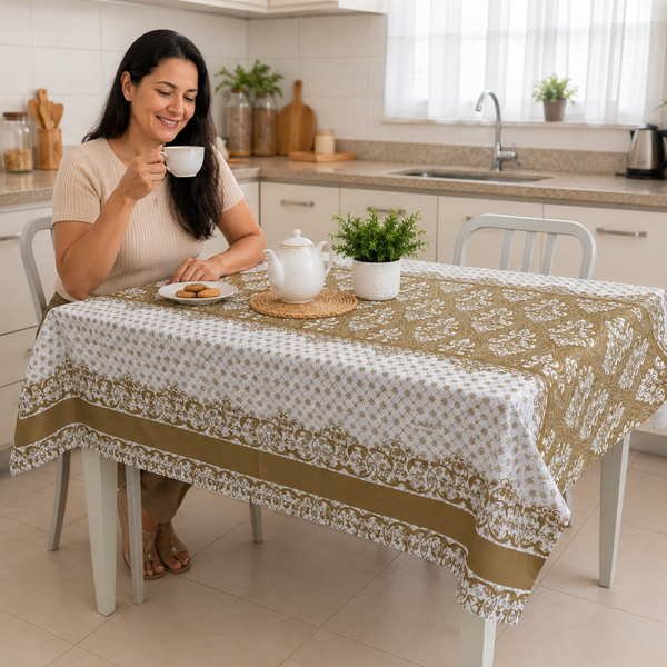 Toalha de Mesa Termica Impermeavel Plastica Multiuso 2,50x1,40m Estampadas