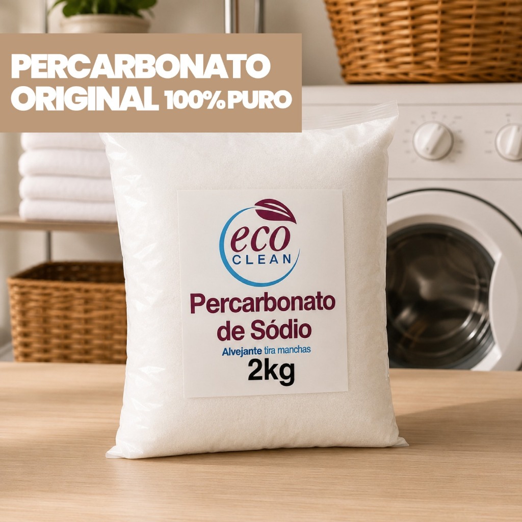 Percarbonato de Sódio 100% Puro Limpeza Em Geral Tira Manchas Roupas Brancas 500g/1kg /2kg