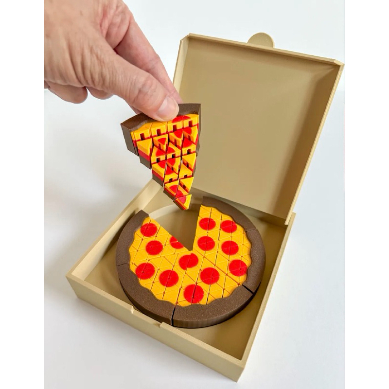 Pizza Sensorial Articulada Montessori , Brinquedo Fidget Antiestresse , Coordenação Motora