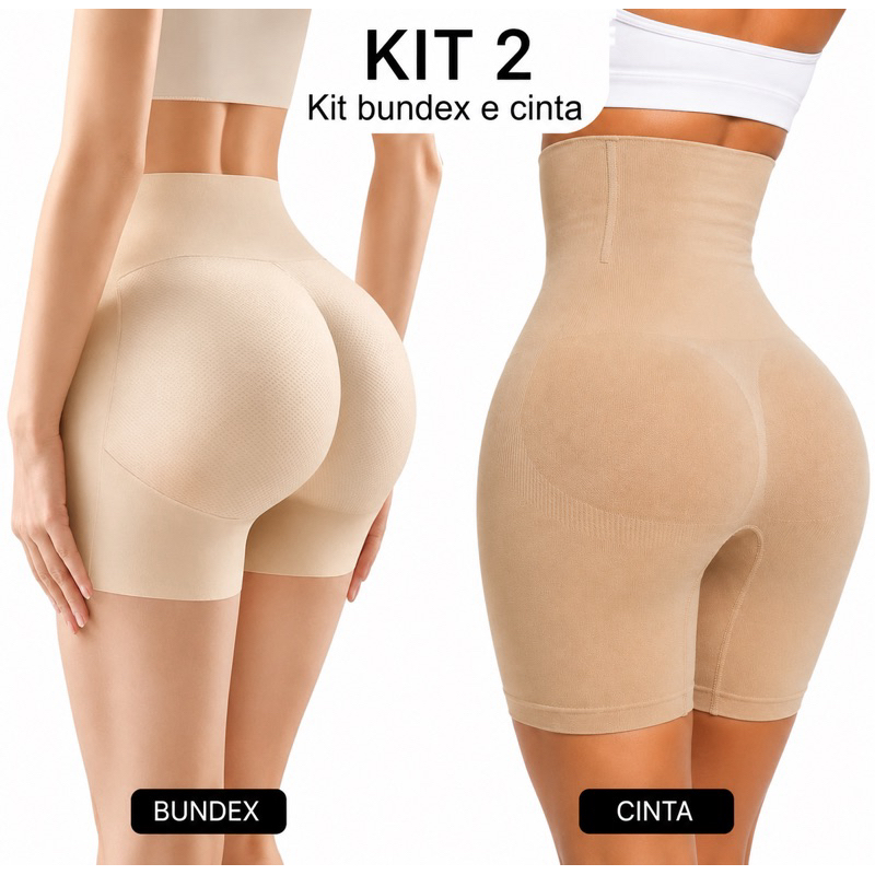 Calcinha Curta Com Estofamento De Espuma bundex Levanta Aumenta Bumbum ou Cinta afina cintura