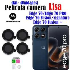 Kit (4 Pcs) Pelica Câmera Lisa Edge 70 Fusion Pro Plus Signature Protetora Lentes Motorola Anti Risco