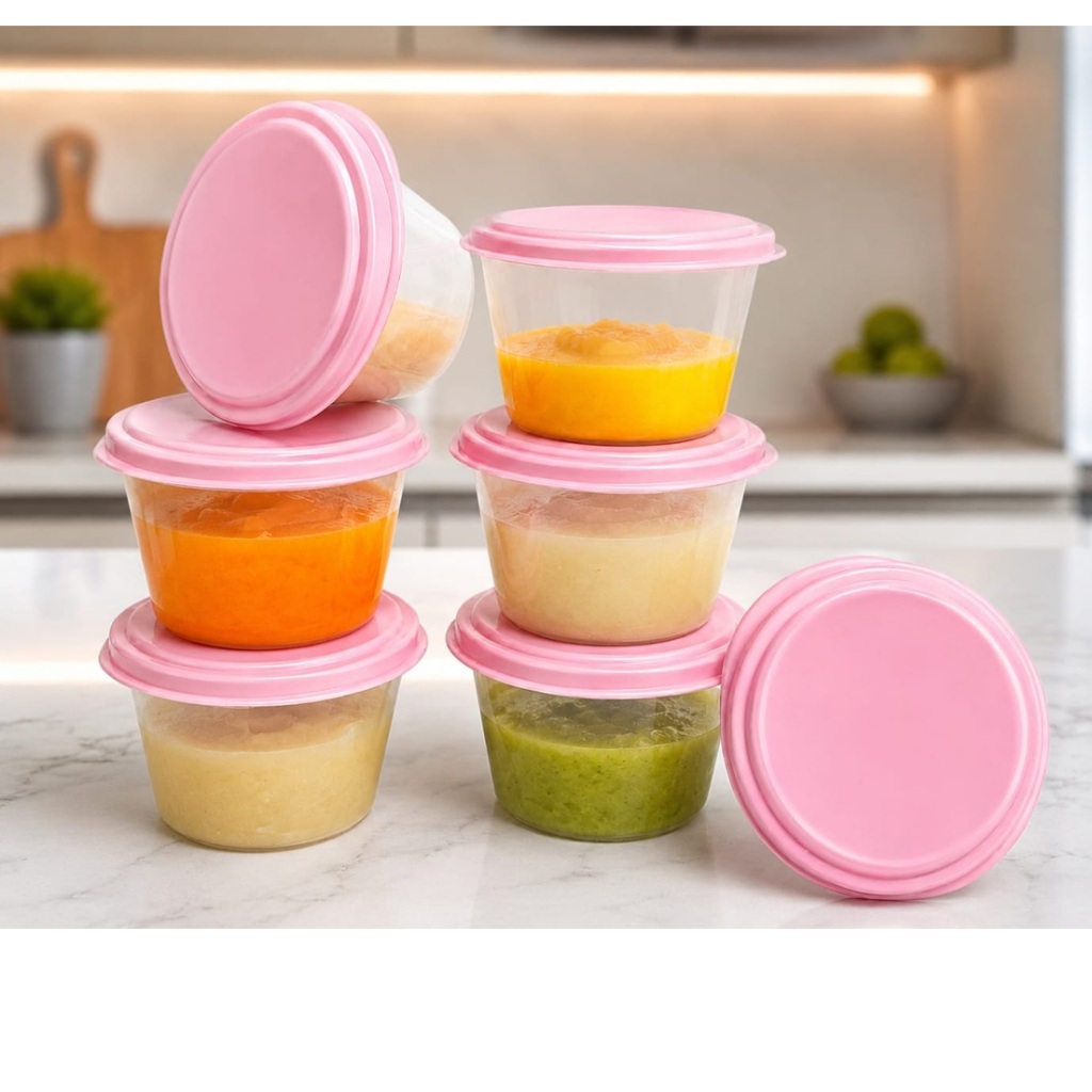 Detalhes do 18 Potes Gelatina Papinha 100 ml - BPA Free