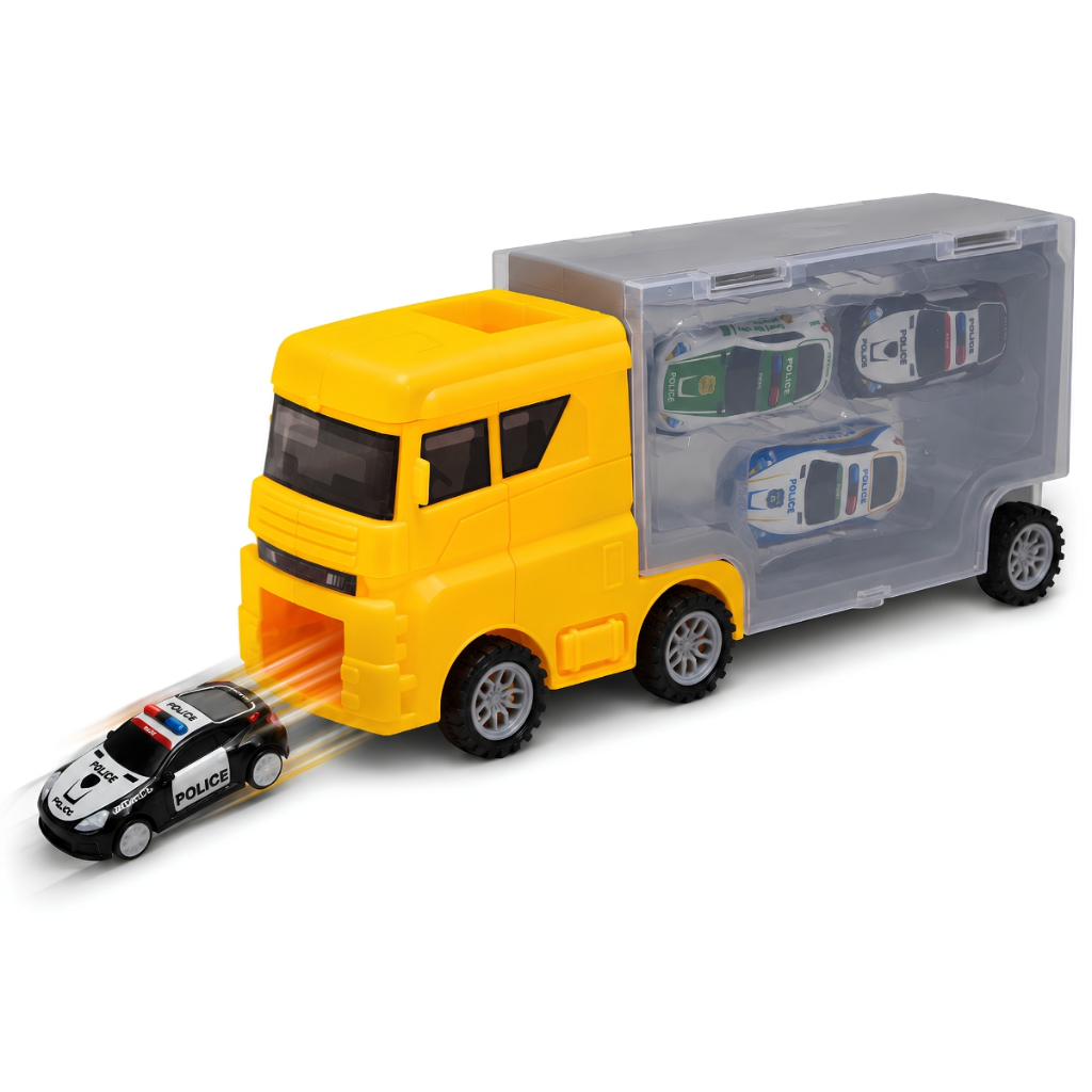 Brinquedo Caminhão Amarelo Com 3 Carrinhos - Castela