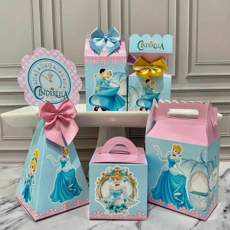 Kit Caixas Personalizadas Cinderela / festa/ aniversário/ mimo/ personalizados/ papelaria/lembrancinhas