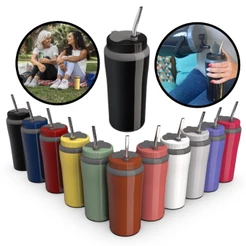 Copo Térmico Tereré 650ml Canudo Inox Unitermi